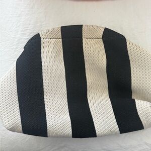 Black and White Striped Clutch